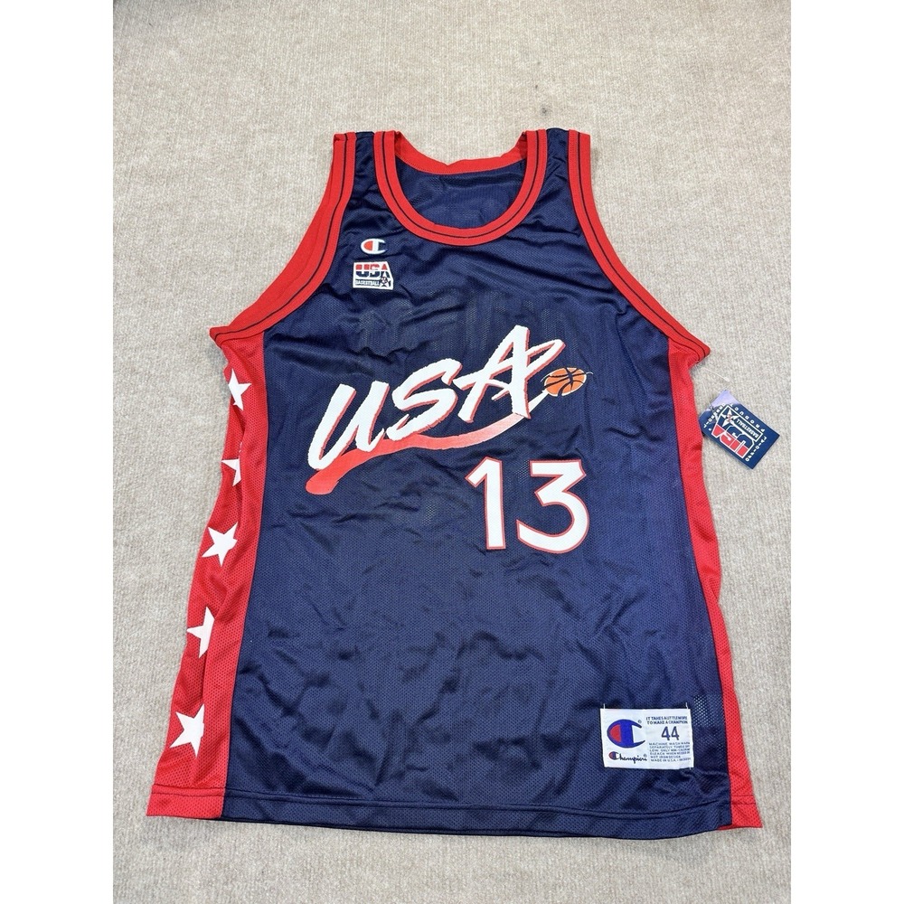 VTG NWT Shaquille O'Neal 1996 Team USA #13 Champion Basketball Jersey Size 44